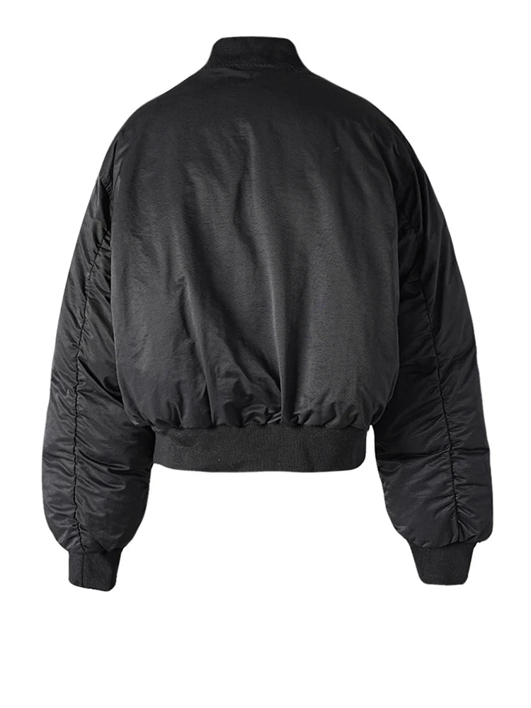 Y2K Padded Bomber Jacket Coat