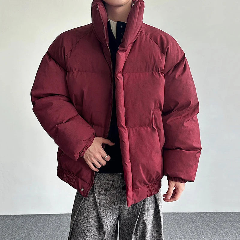 Y2K Padded Stand Collar Zip Up Coat Puffer Jacket