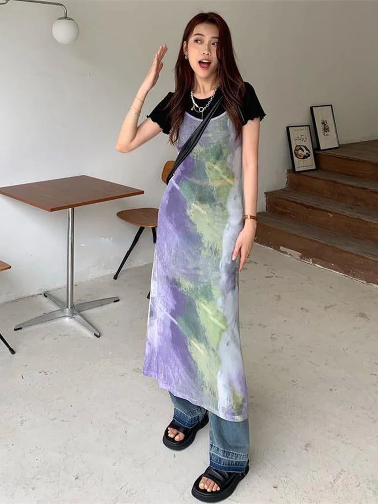 Y2K Painters Paradise Maxi Skirt