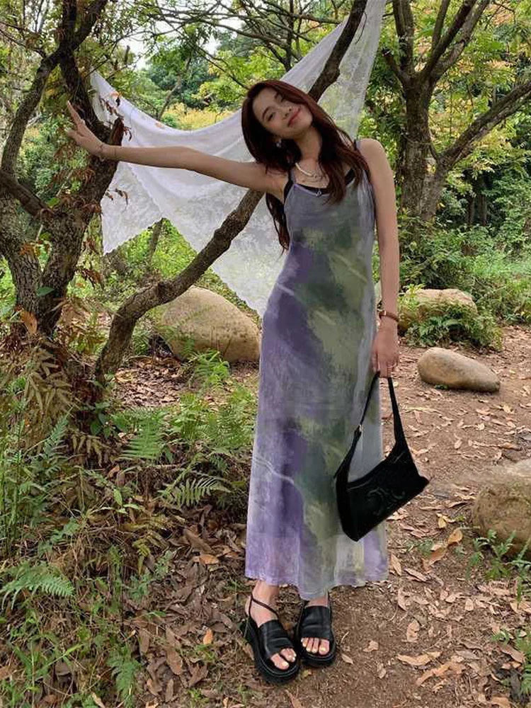 Y2K Painters Paradise Maxi Skirt