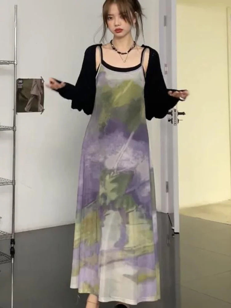 Y2K Painters Paradise Maxi Skirt