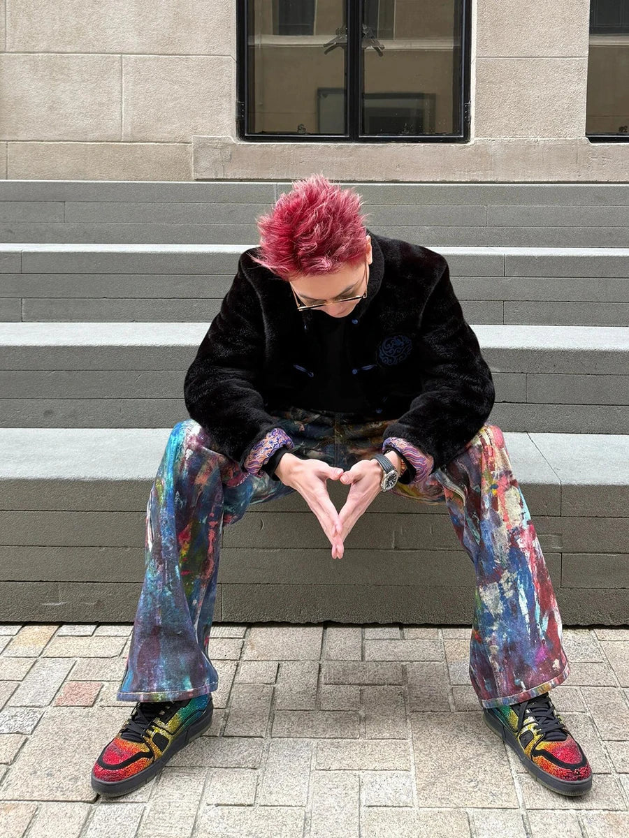 Y2K Painters Workspace Graphic Baggy Jeans