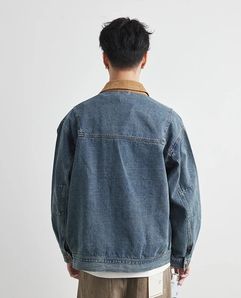 Y2K Patchwork Denim Washed Jacket