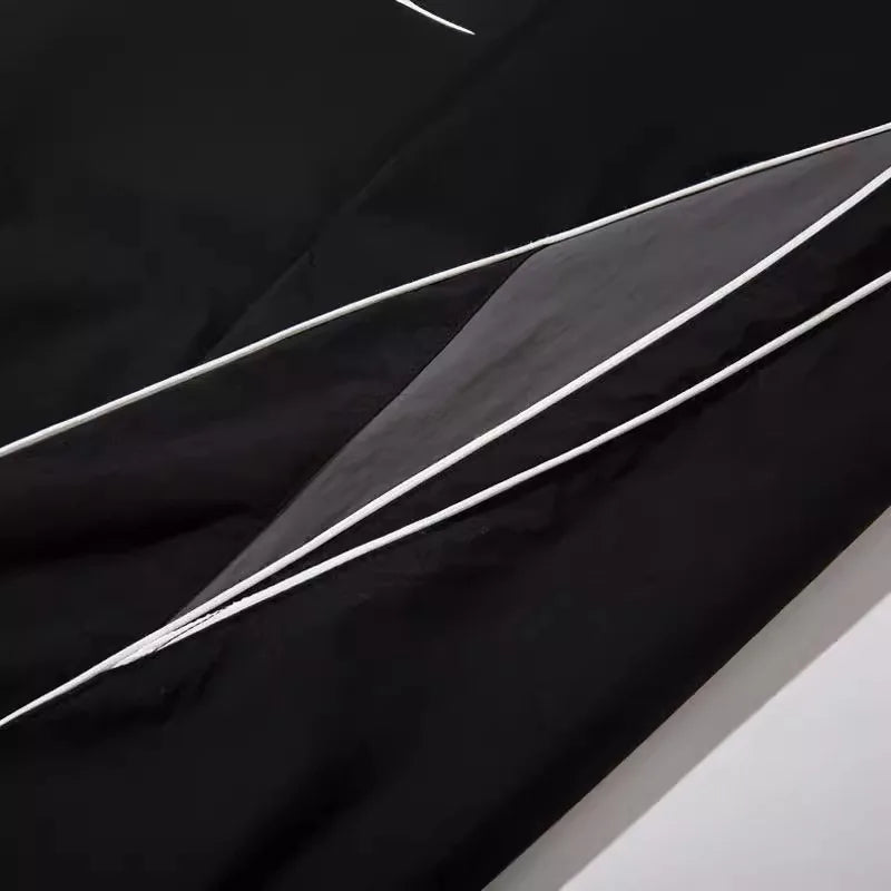 Y2K Piping Parachute Trousers