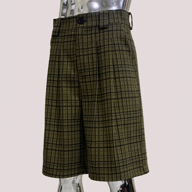 Y2K Plaid Gingham High Waist Jorts