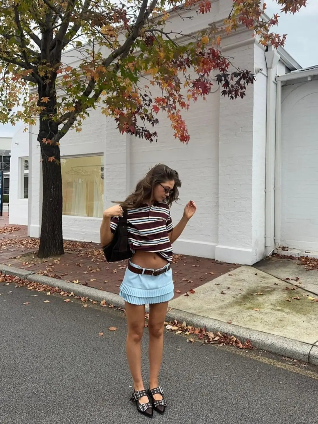 Y2K Pleated Micro Mini Skirt