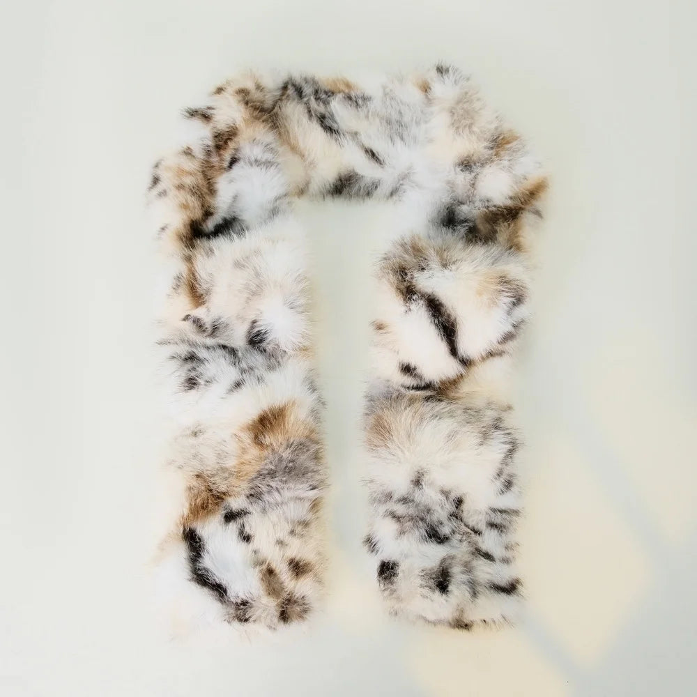 Y2K Plush Long Faux Fur Long Scarf