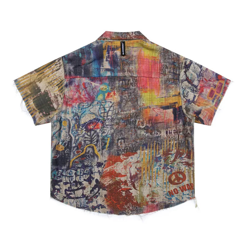 Y2K Pocket Plaid Reversible Short Sleeve Shirt