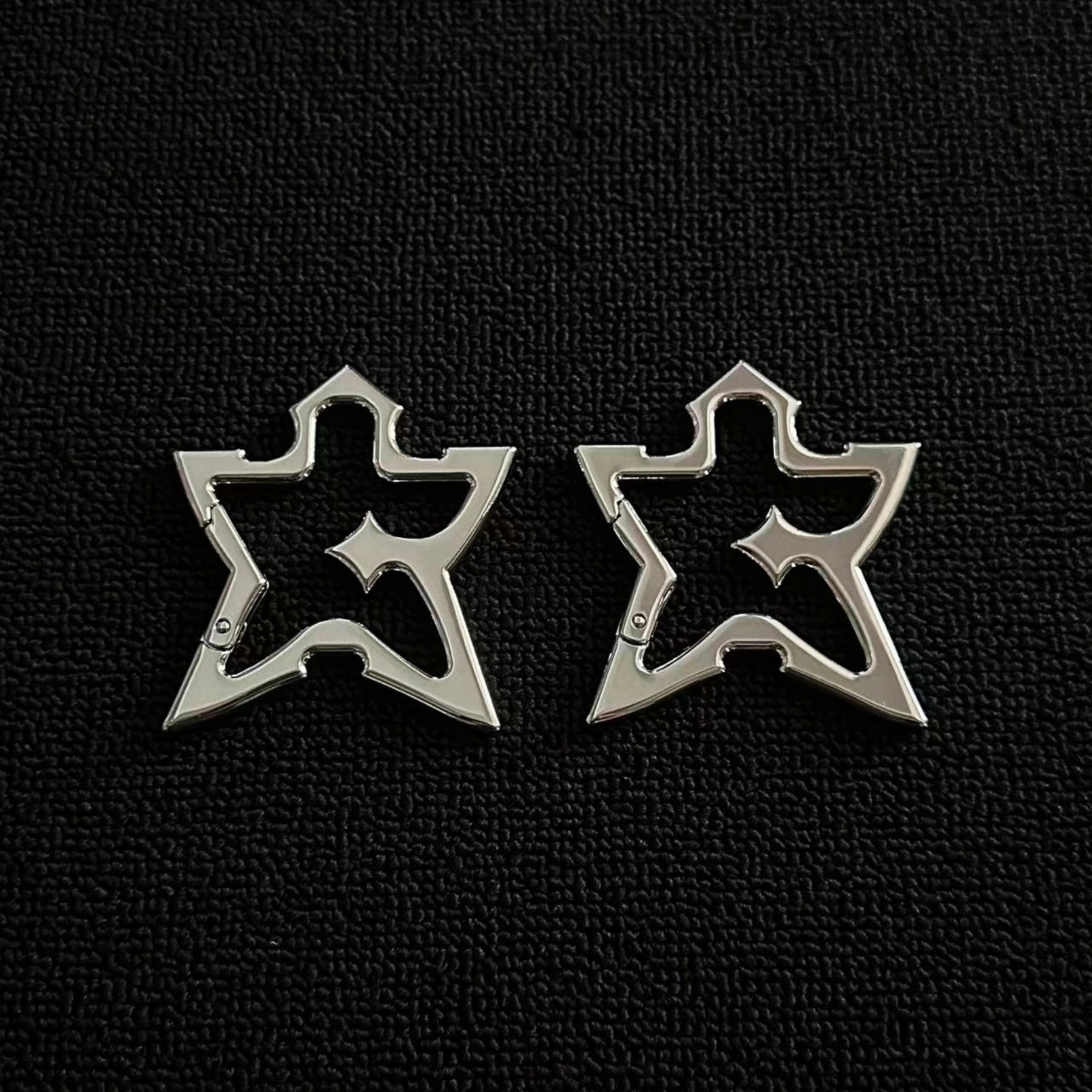 Y2K Pointed Star Belt Loop Carabiner Keychain