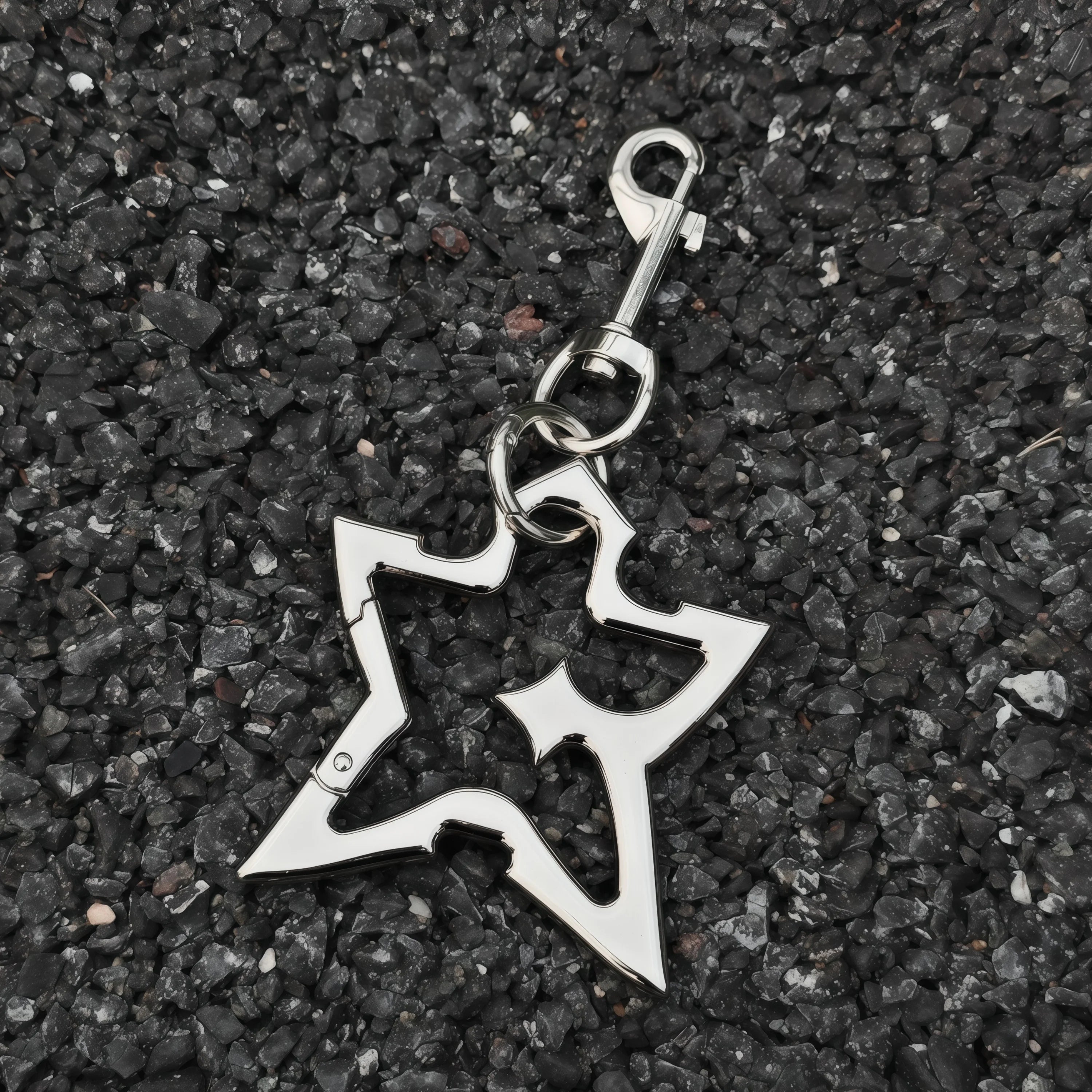 Y2K Pointed Star Belt Loop Carabiner Keychain