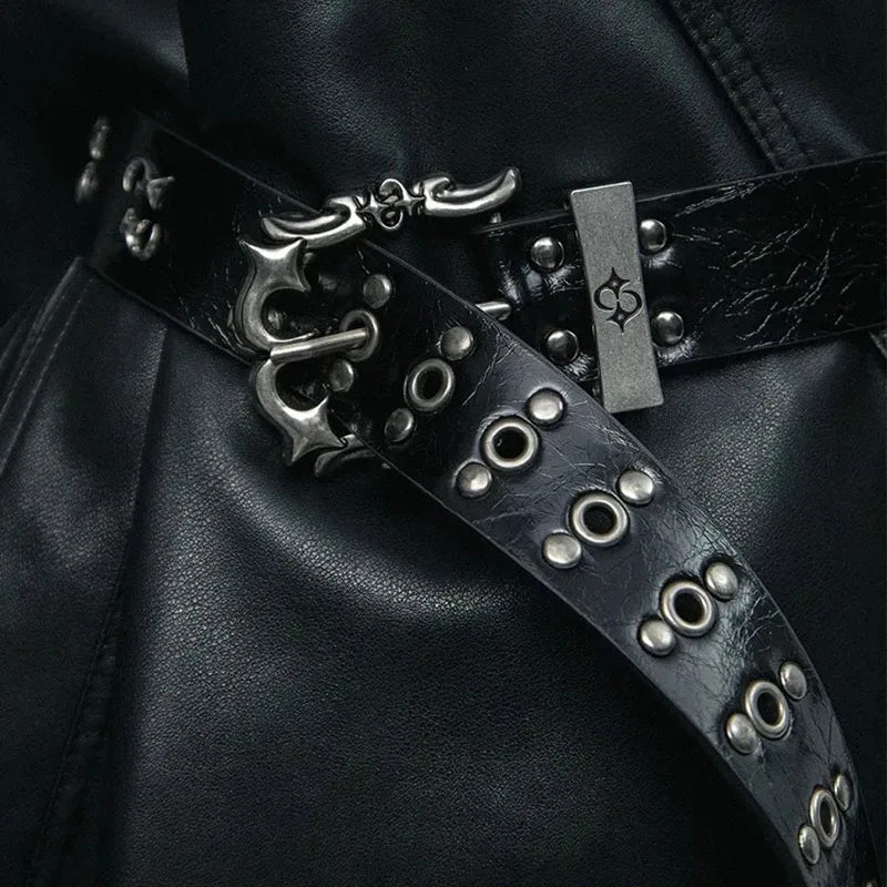 Y2K Punk Studded Rivet Belt