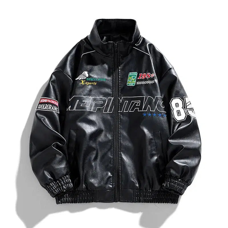 Y2K Racing Leather Jacket Y2K Racing Leather Jacket