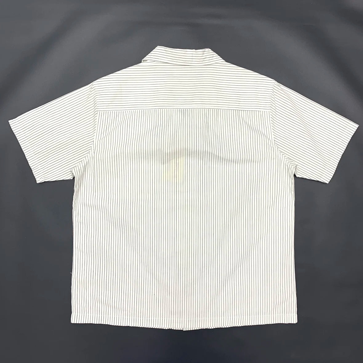 Y2K Retro Striped Short Sleeve Cuban Collar Button Down Shirt