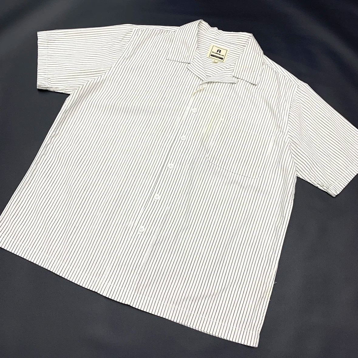 Y2K Retro Striped Short Sleeve Cuban Collar Button Down Shirt