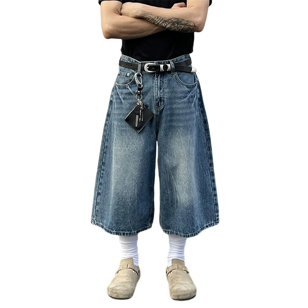 Y2K Retro Washed Distressed Denim Shorts Jorts