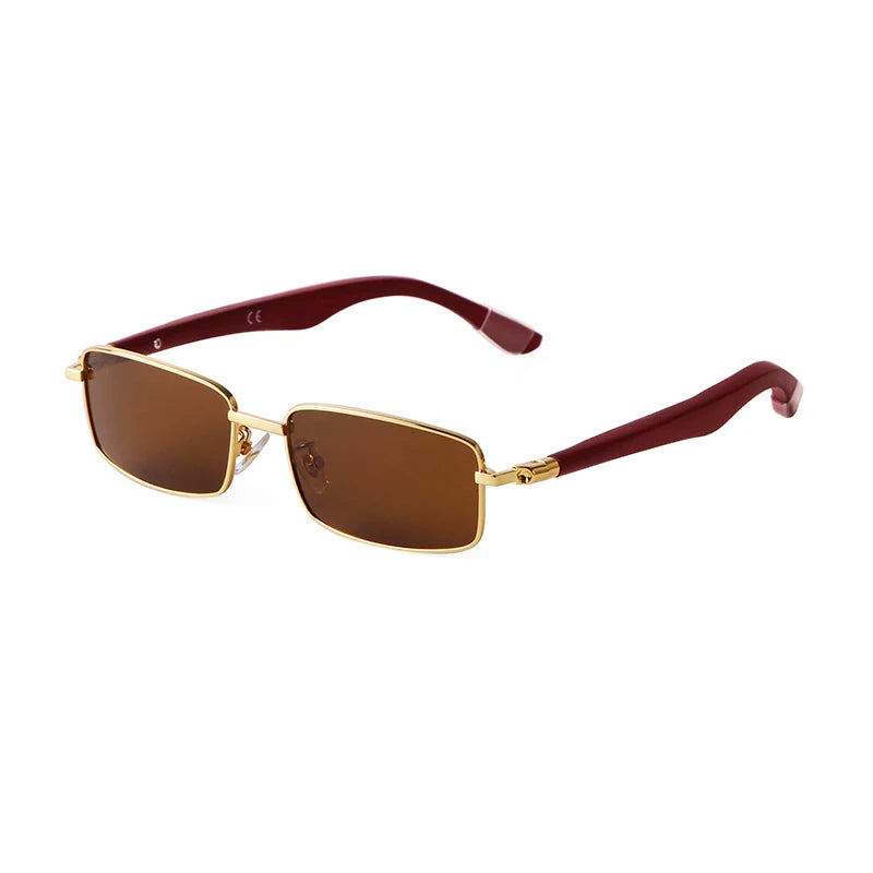 Y2K Rimless Rectangle Futuristic Sunglasses