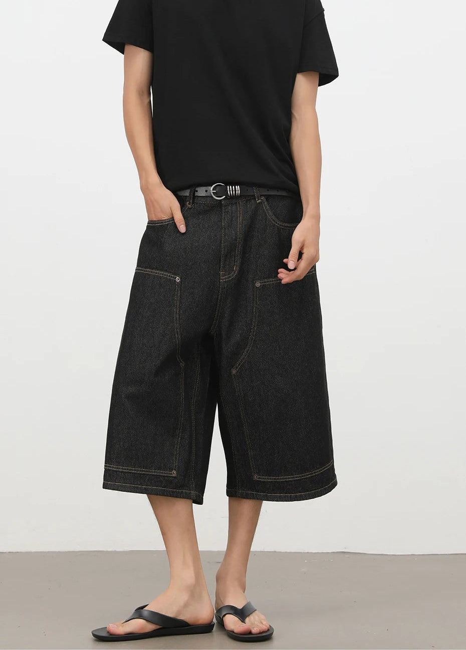 Y2K Rivet Carpenter Denim Shorts Jorts