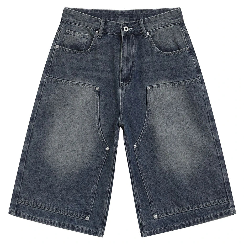 Y2K Rivet Carpenter Denim Shorts Jorts