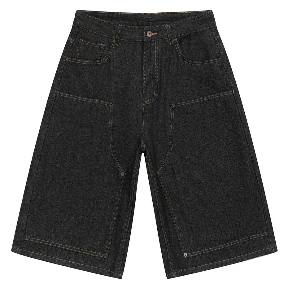 Y2K Rivet Carpenter Denim Shorts Jorts