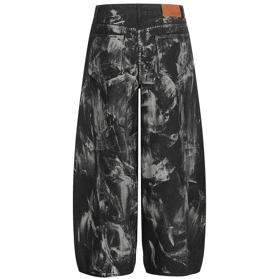 Y2K Rivet Patchwork Painter Baggy Jeans