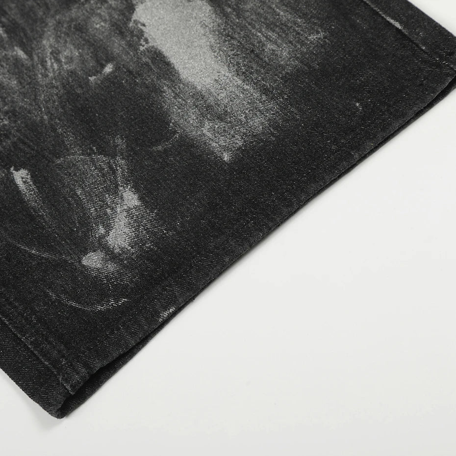 Y2K Rivet Patchwork Painter Baggy Jeans
