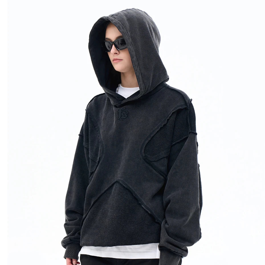 Y2K Rough Cut Segmented Hoodie