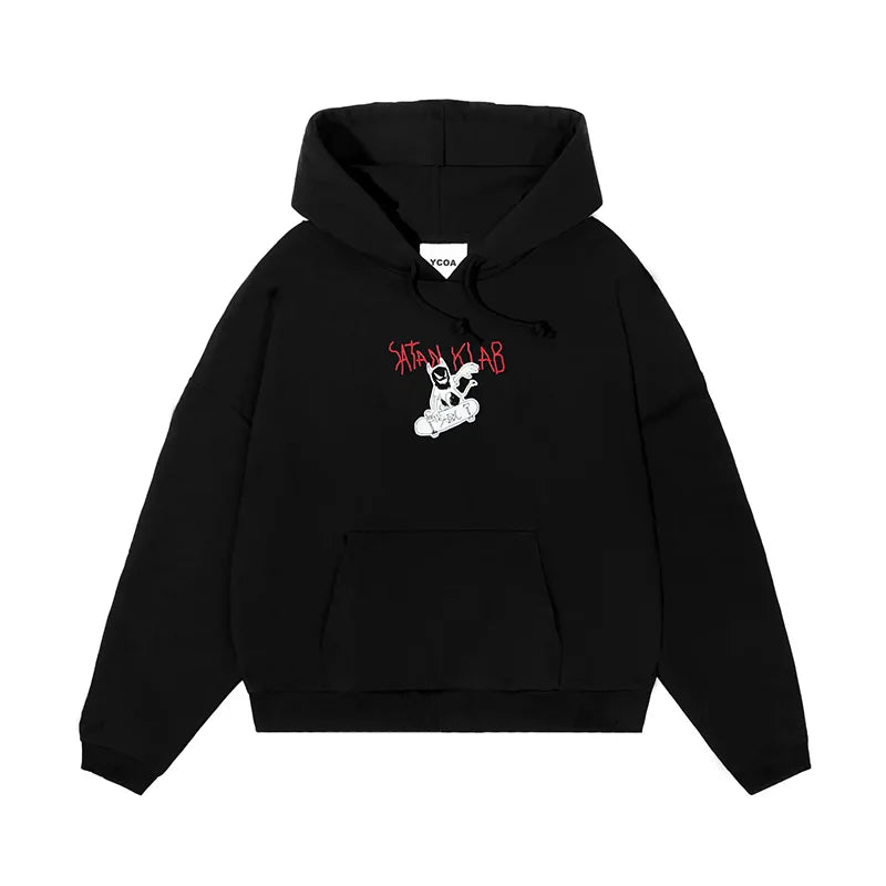 Y2K Satan Skateboard Graphic Hoodie