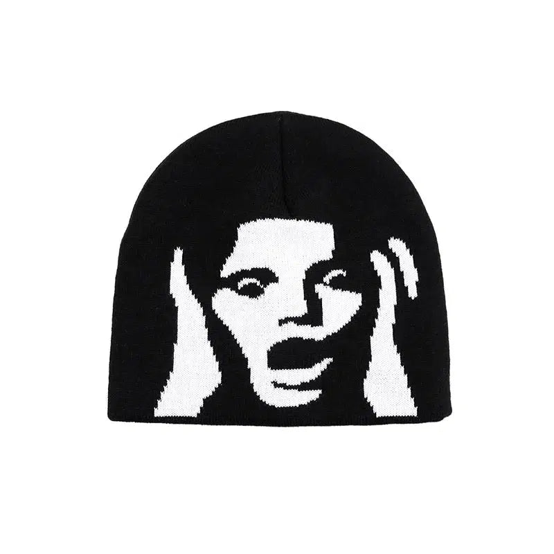 Y2K Scream Beanie Hat