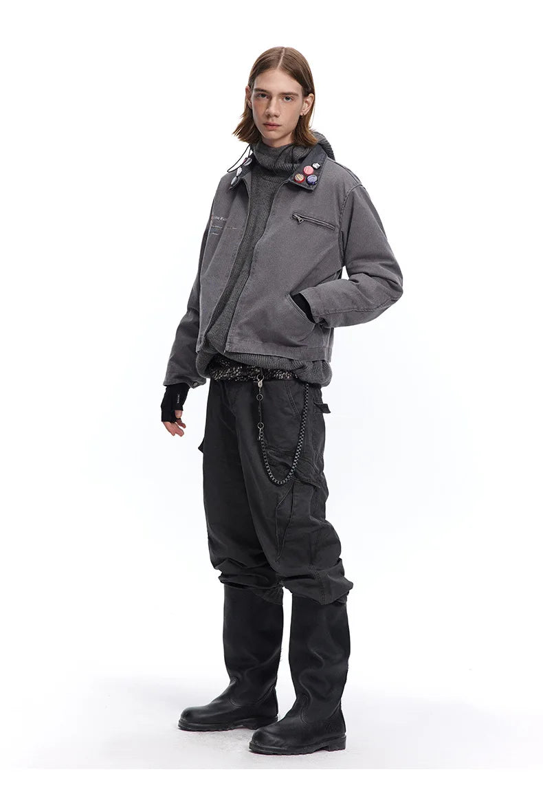 Y2K Short Homme Winter Jacket