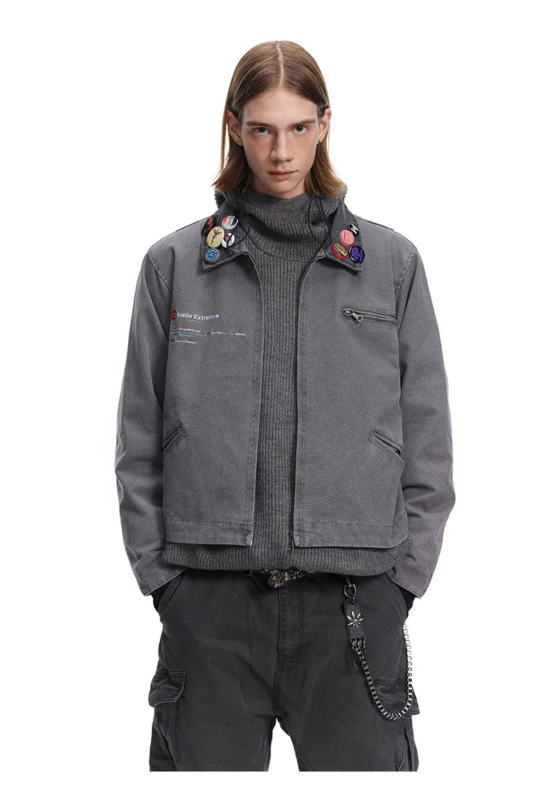 Y2K Short Homme Winter Jacket