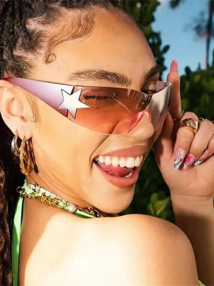 Y2K Silver Star Sunglasses