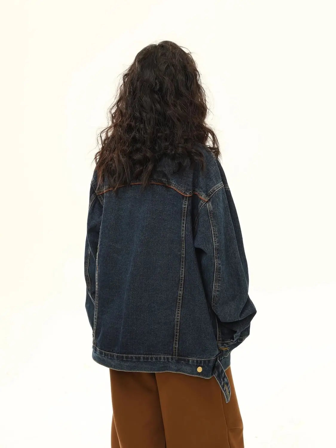 Y2K Single Breasted Baggy Denim Jacket