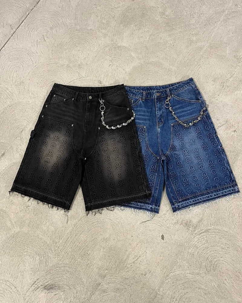 パンツ grunge race-up skull short pants y2k grunge race-up skull short pants y2k