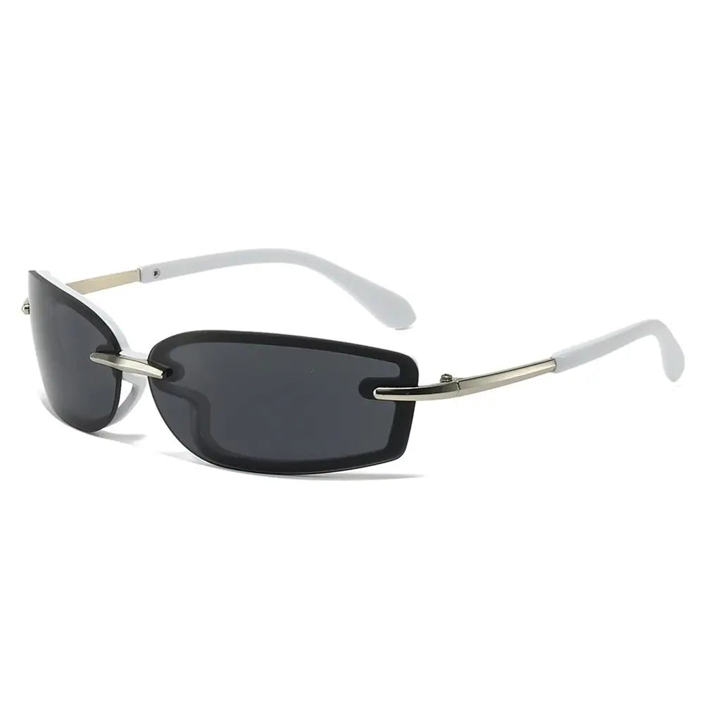 Y2K Small Rimless Square Candy Colour Futuristic Sunglasses