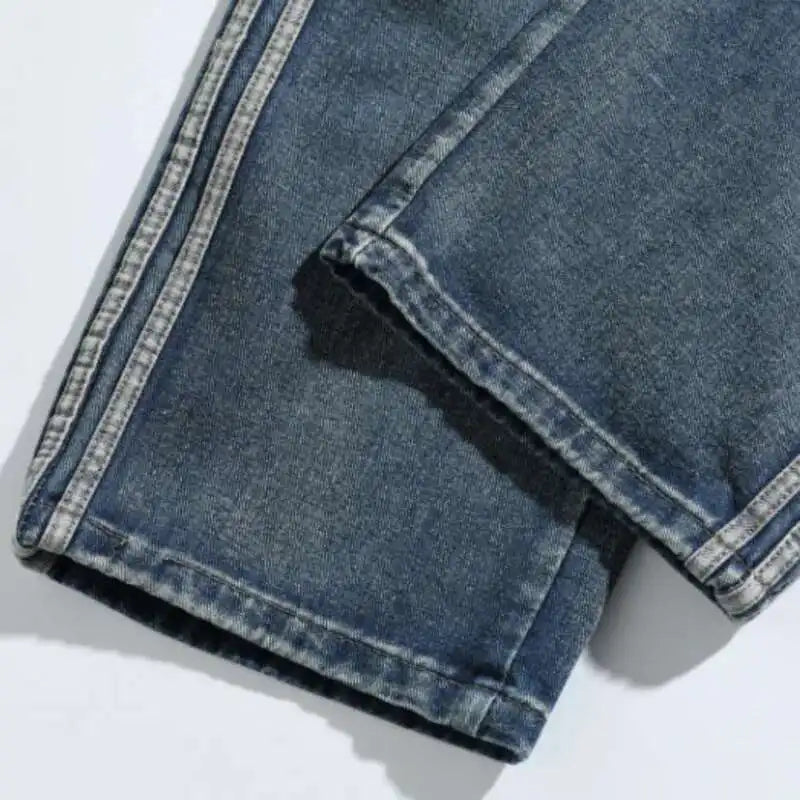 Y2K Spliced Baggy Denim Jeans