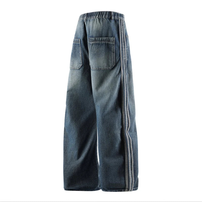 Y2K Spliced Baggy Denim Jeans