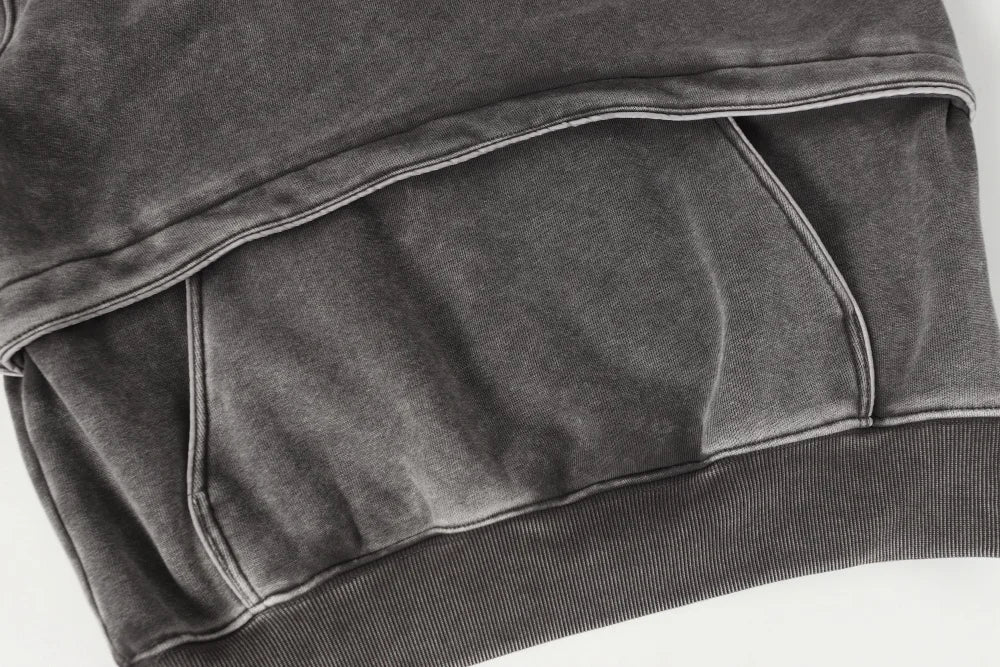 Y2K Spliced Washed Hoodie