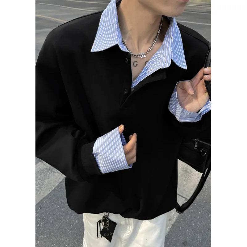 Y2K Spring Fake Two Pieces Jumper Sweater