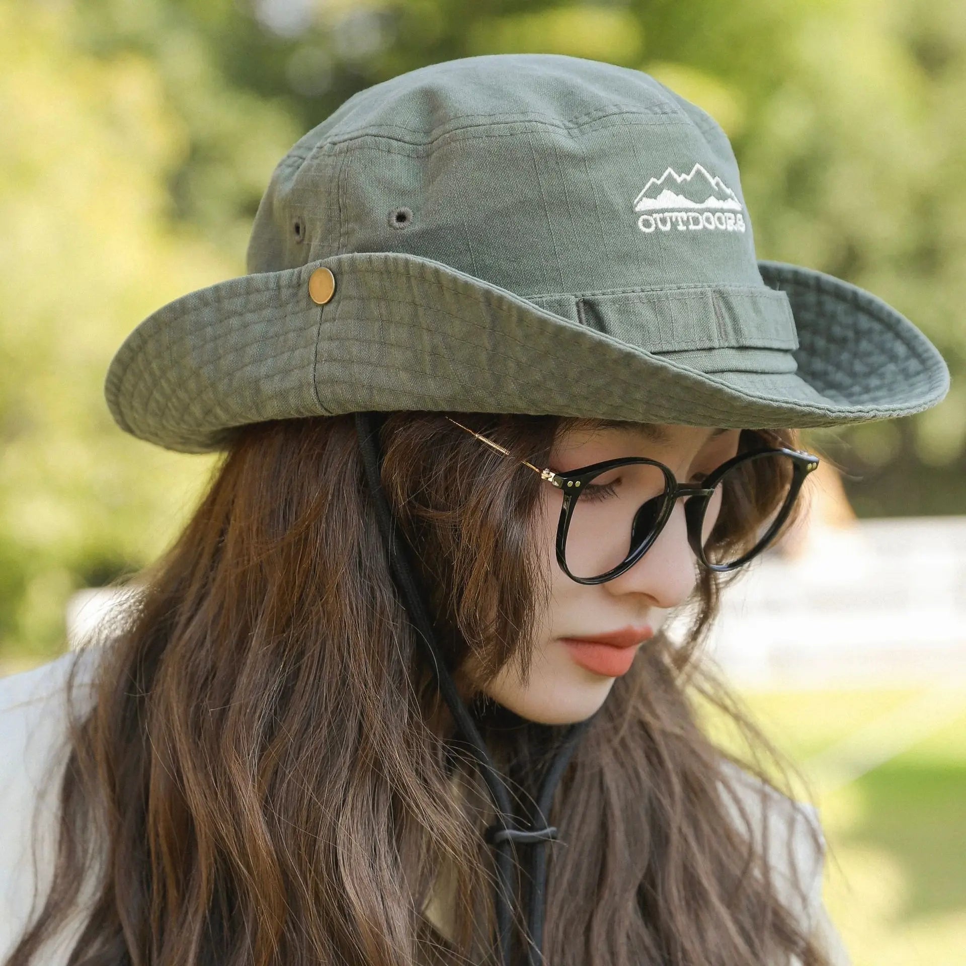 Y2K Stone-Washed Safari Bucket Hat