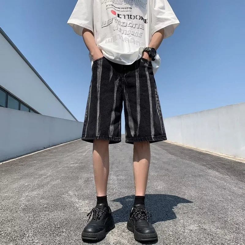 Y2K Straight Denim Shorts Jorts