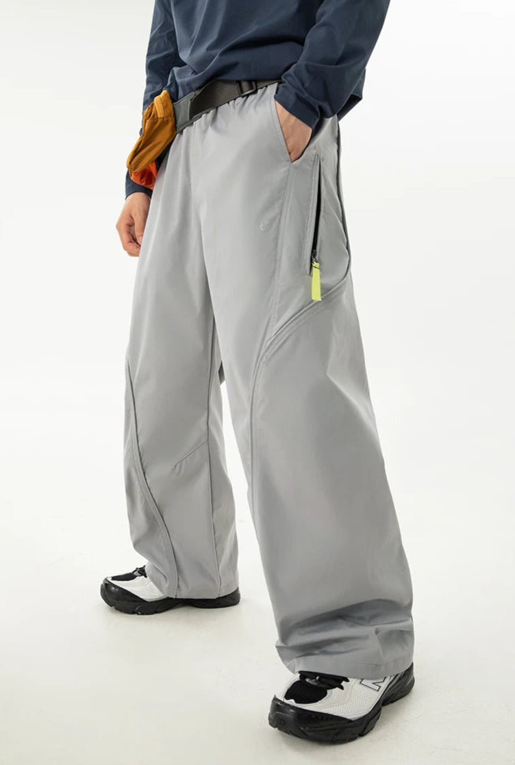 Y2K Straight Leg Parachute Trousers