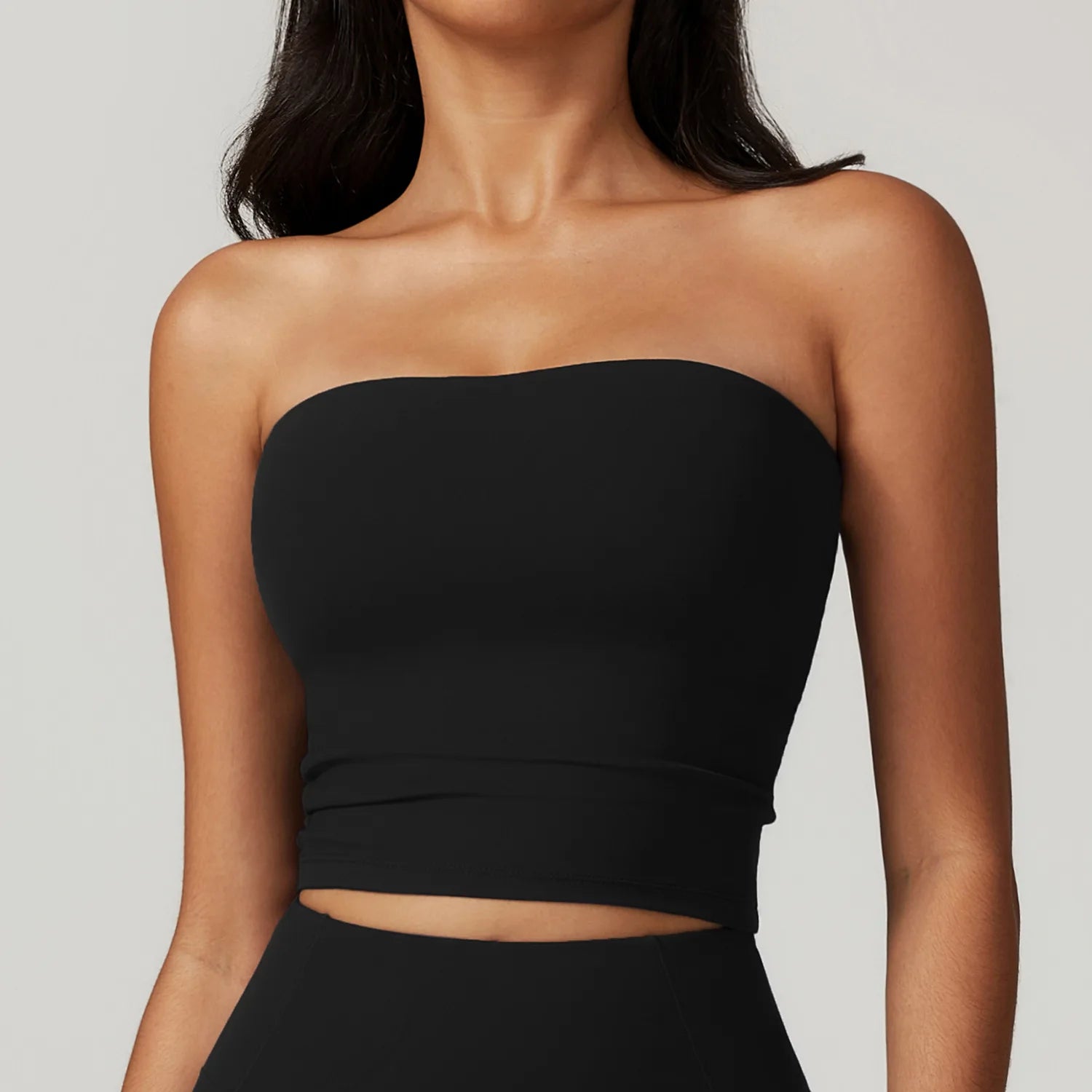 Y2K Strapless Yoga Bandeau Tube Top