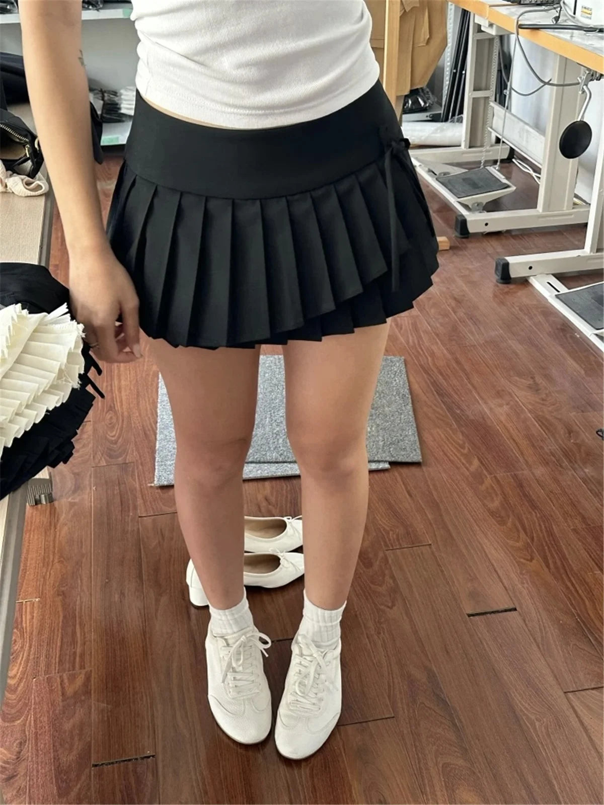 Y2K Summer Preppy Pleated Mini Skirt