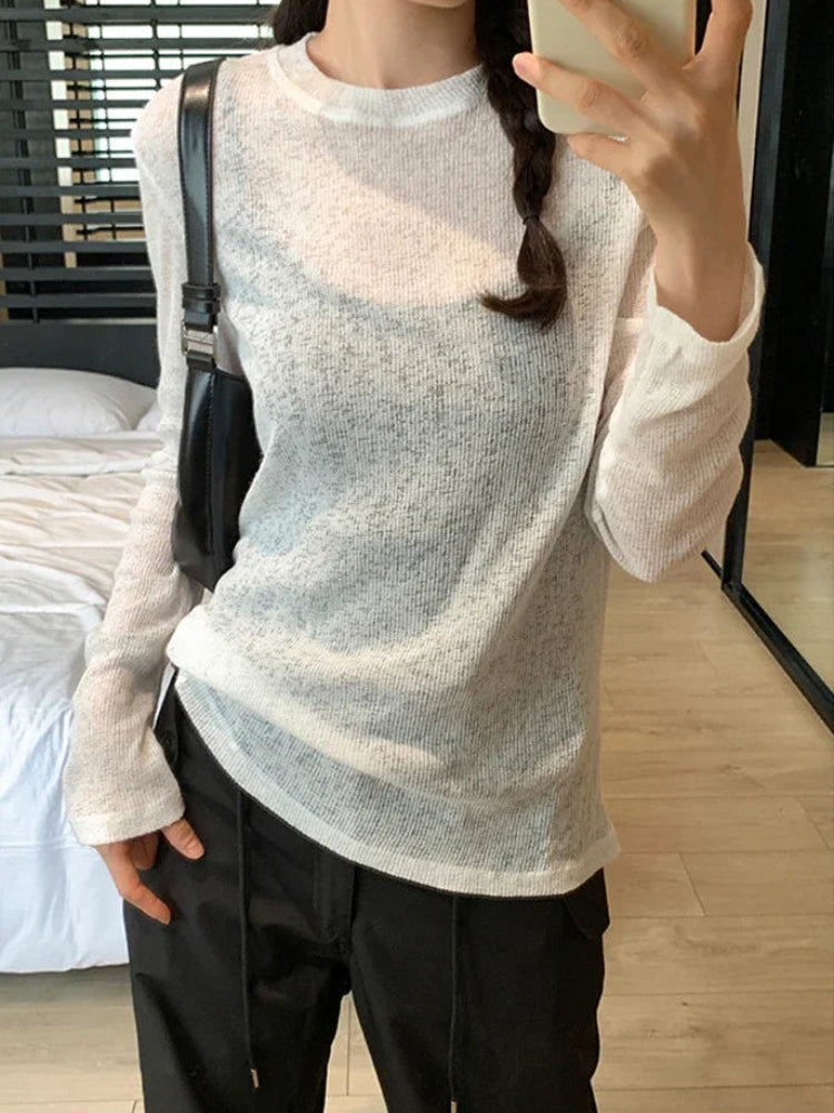 Y2K Thin Long Sleeve Summer Top