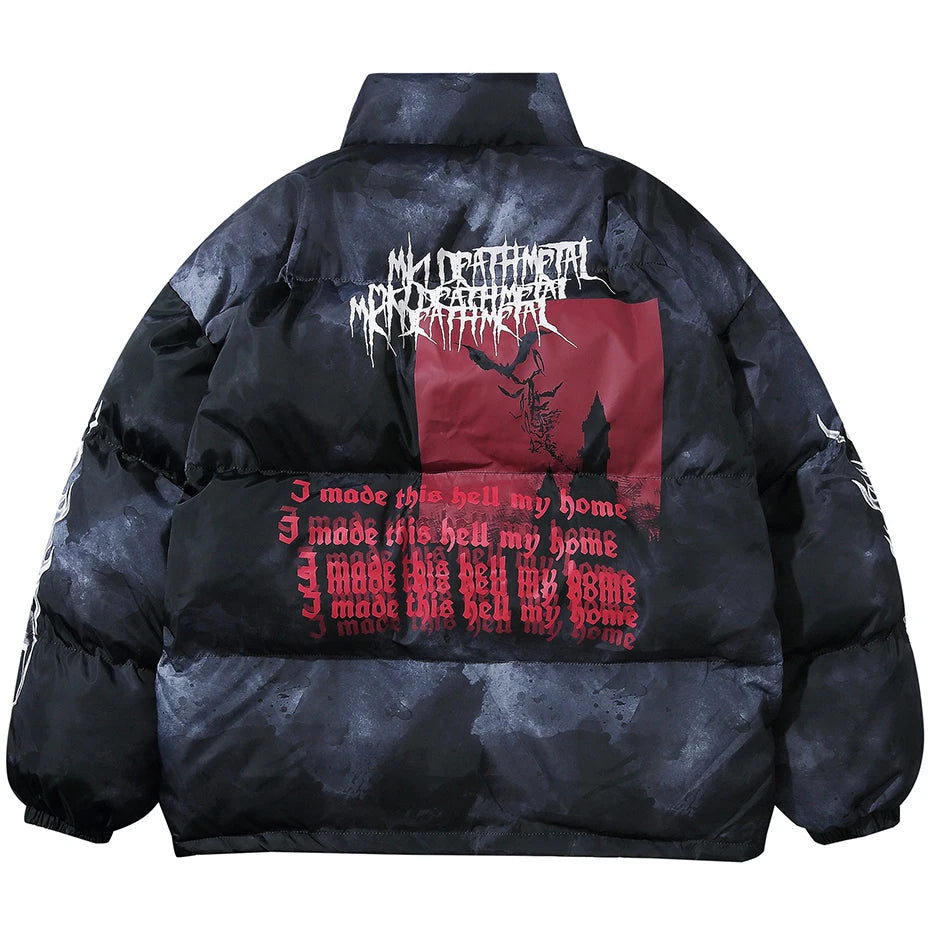 Y2K "This is my home" Padded Puffer Jacket Coat
