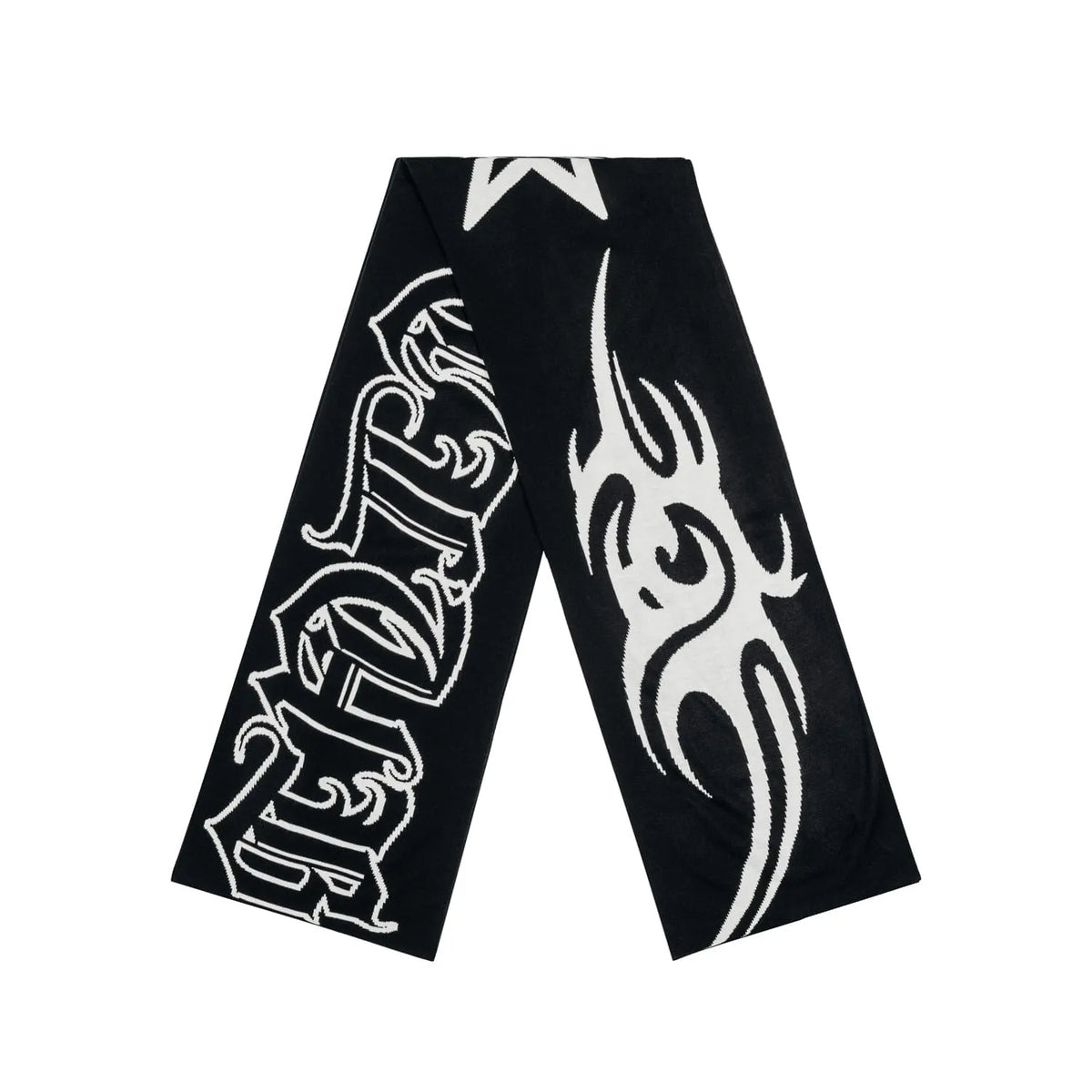 Y2K Tribal Star Satan Club Graphic Shawl Scarf