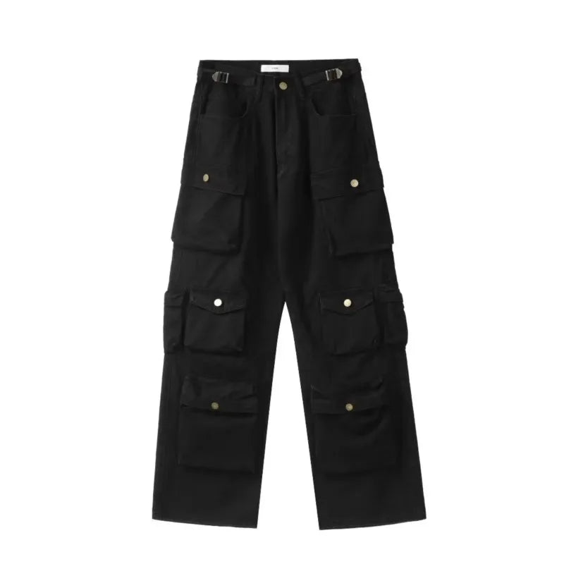 Y2K Utility Style Baggy Low Waist Cargo Trousers