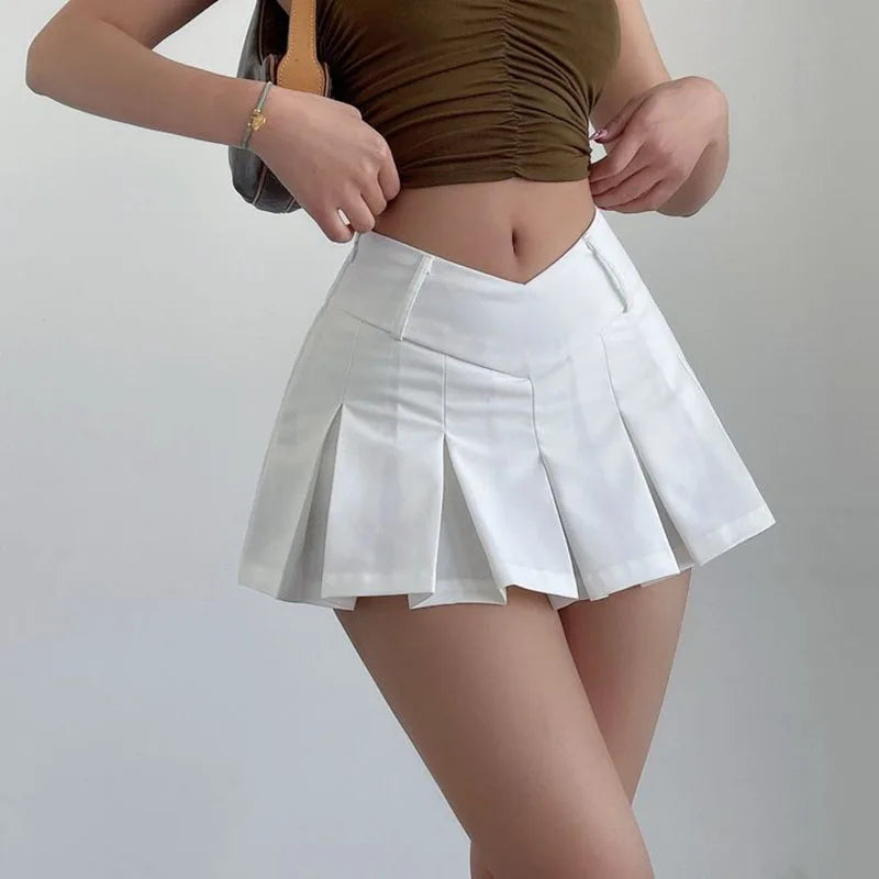 Y2K V Waist Mini Skirt