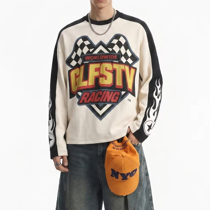 Y2K Vintage Long Sleeve Racing Top