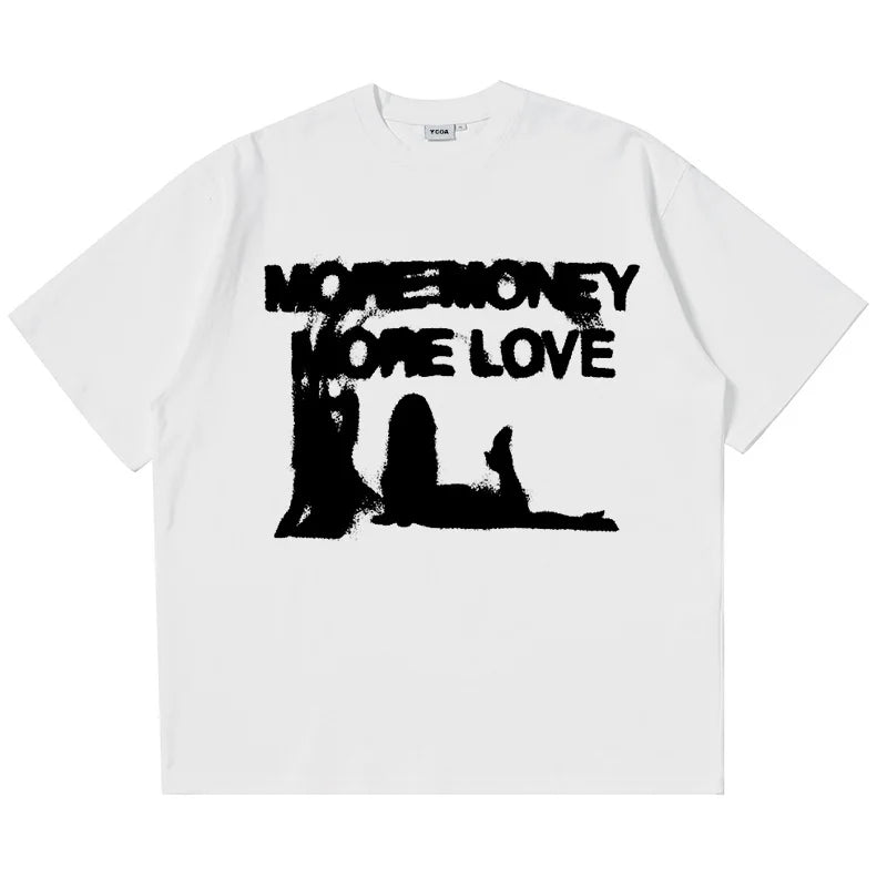 Y2K Vintage "More Money More Love" Graphic T Shirt